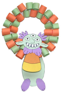 Halloween Monster Wreath Craft