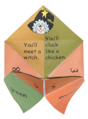 Halloween Origami Fortune Teller