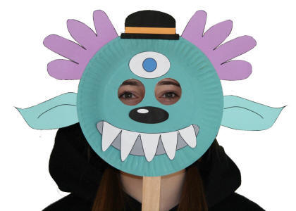Paper Plate Alien Monster Mask