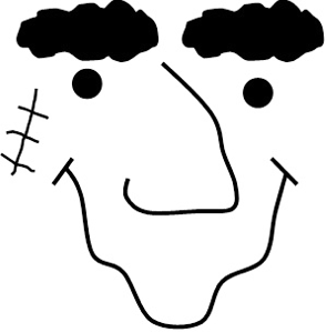 Paint a Frankenstein face on the can