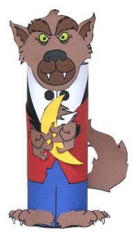 Haloween Werewolf TP roll craft