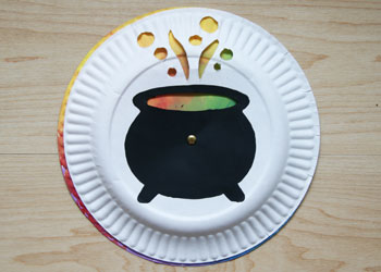 Colour Changing Cauldron Paper Plate Craft