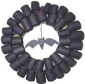 Photo of completed bat wreath
