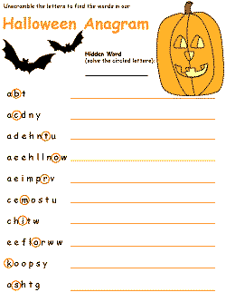 halloween anagram