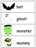 Halloween Word Wall Words