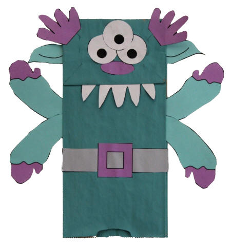 Alien Monster Paper Bag Puppet