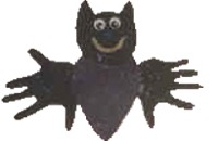 halloween handprint bat