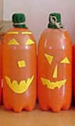soda bottle pumpkin craft idea
