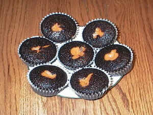 orange ooze cupcakes