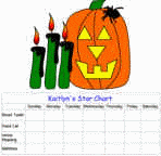 halloween chore chart