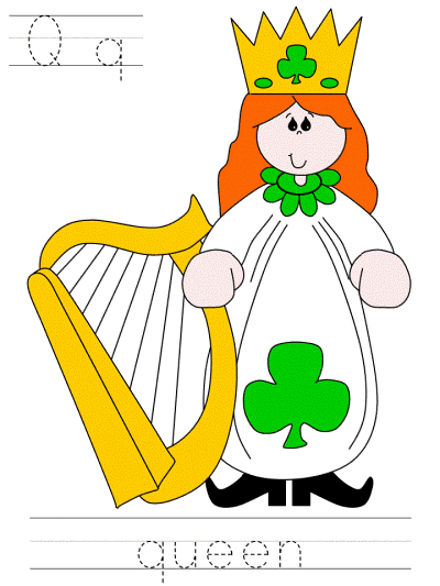 saint patrick's day learn to print tracer page - Qq queen
