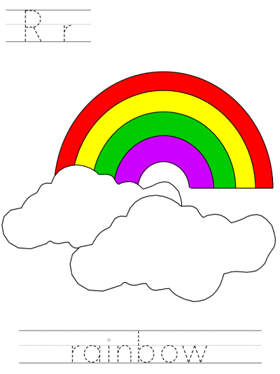 saint patrick's day learn to print tracer page - Rr rainbow