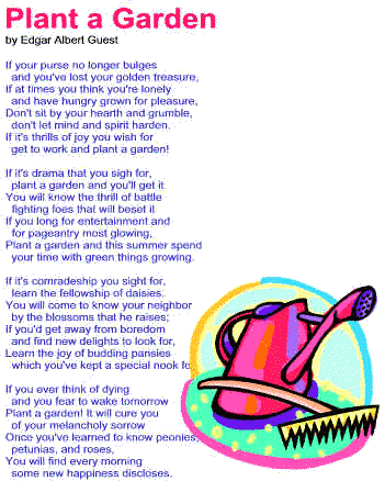 Plant a Garden poem