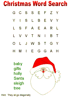 Word searches for Christmas