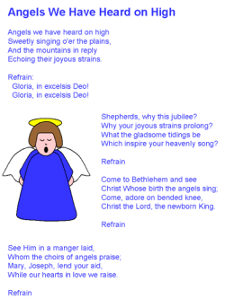 Christmas song template