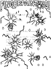 Small scrapbook template - fingerpainting