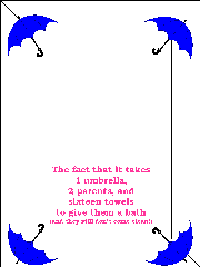 Small Scrapbook template - umbrella
