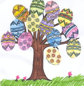 easter egg tree paper craft