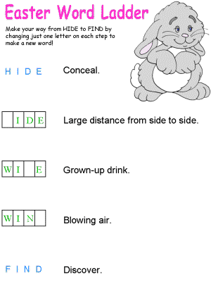 easter word ladder