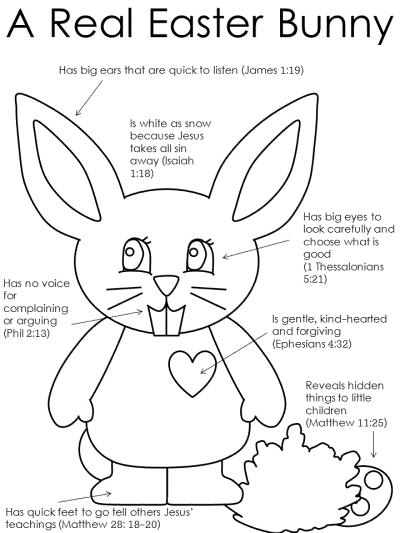 Easter bunny coloring page