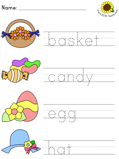 picture clue tracer worksheets