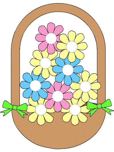 flower basket Bingo Dauber art worksheet