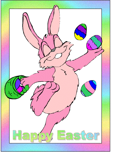 happy easter coloring page of a bunny with a basket sharing eggs