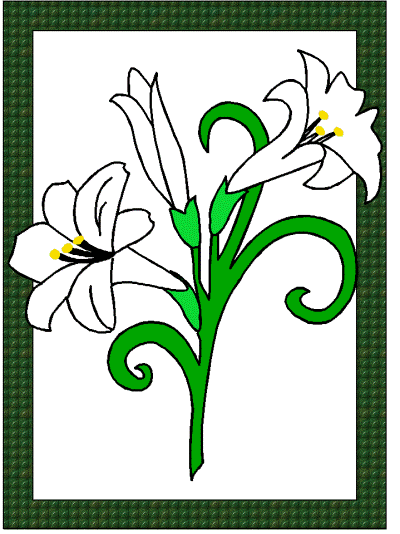 easter lilies coloring page