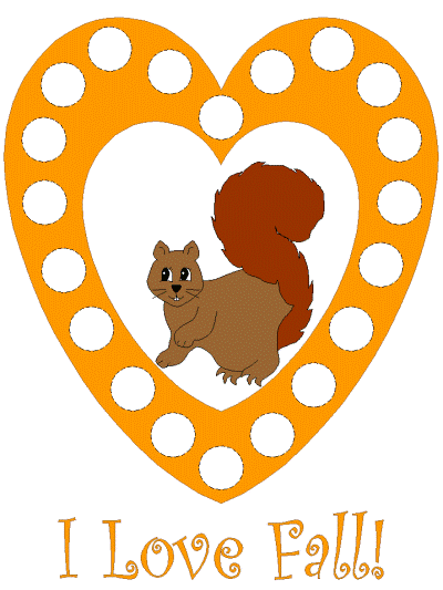 I love fall squirrel Bingo Dauber Art worksheet