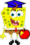 sponge bob graduation craft
