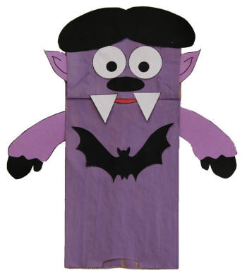 Paper Bag Vampire Puppet