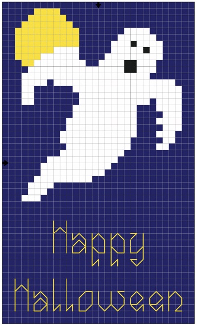 ghost cross stitch pattern