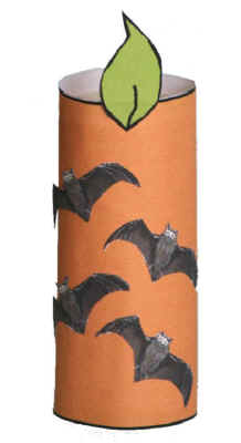 Halloween bat candle craft