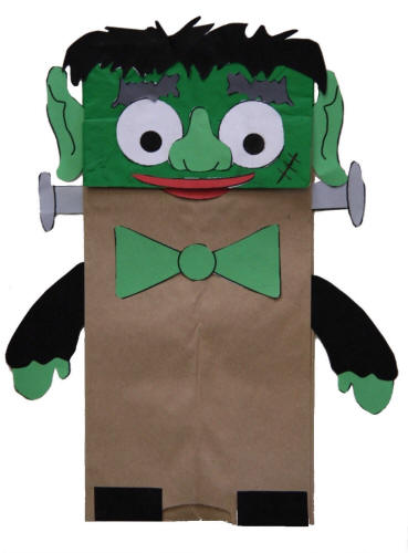 Frankenstein Paper Bag Puppet