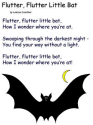 Halloween Poetry - Flutter, Flutter Little Bat