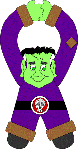 Frankenstein doorknob hanger craft
