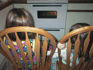 watching the oven