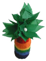 tissue flower vase
