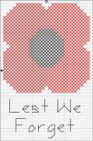 Lest We Forget poppy cross stitch pattern