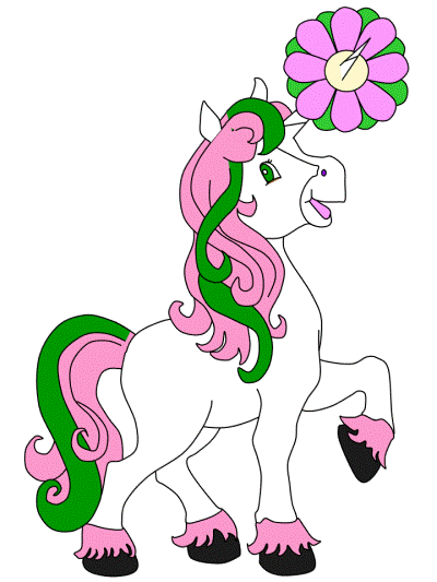 spring unicorn coloring page