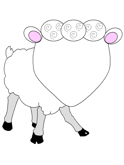 Draw the details on the lamb