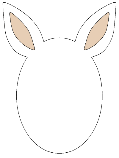 Draw the Face on the rabbit