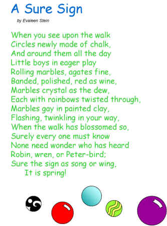 A Sure Sign poem Evaleen Stein