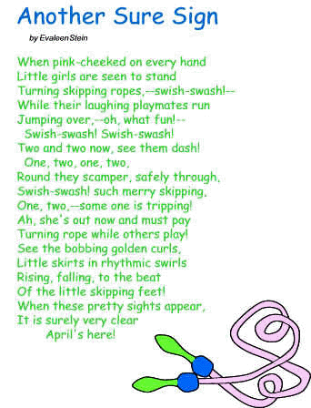 Another Sure Sign poem Evaleen Stein