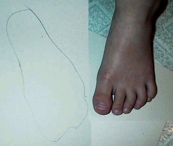 footprint traced