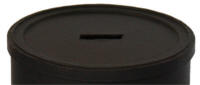 Cut a small slit in the middle of the lid.