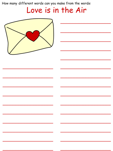Love Letter word mine