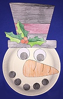 Paper Plate Frosty the Snowman Craft
