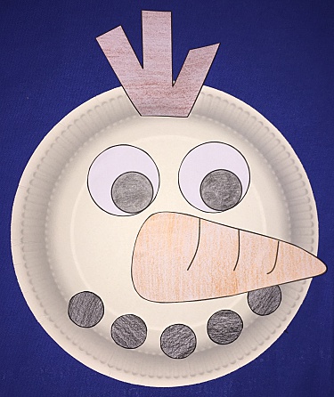Snowman Paper Plate Craft