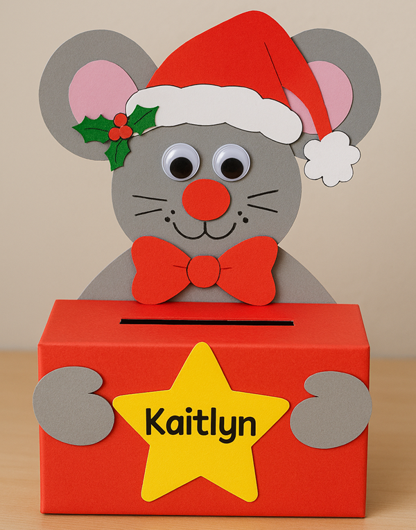 Christmas Mouse box craft for kids